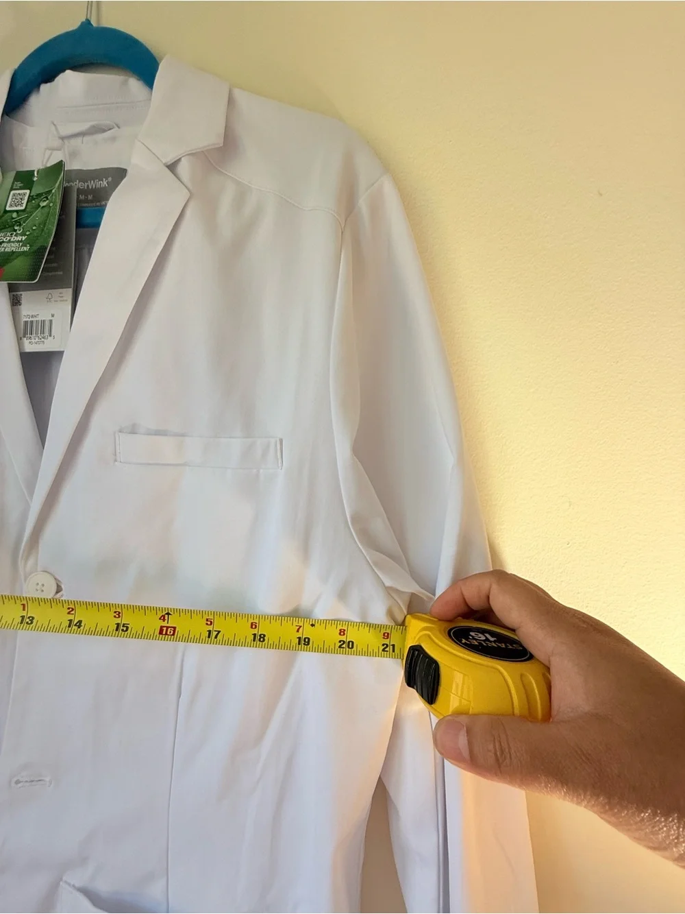 NWT WonderWink Men's White Lab Coat Jacket